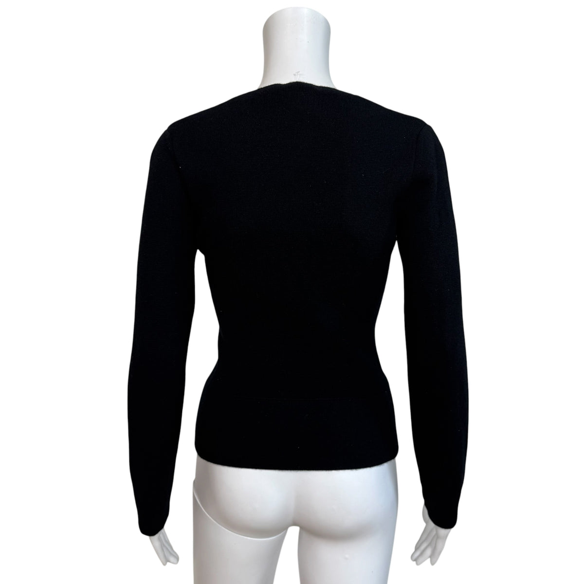 Louis Vuitton Black Cashmere & White Mink Sweater