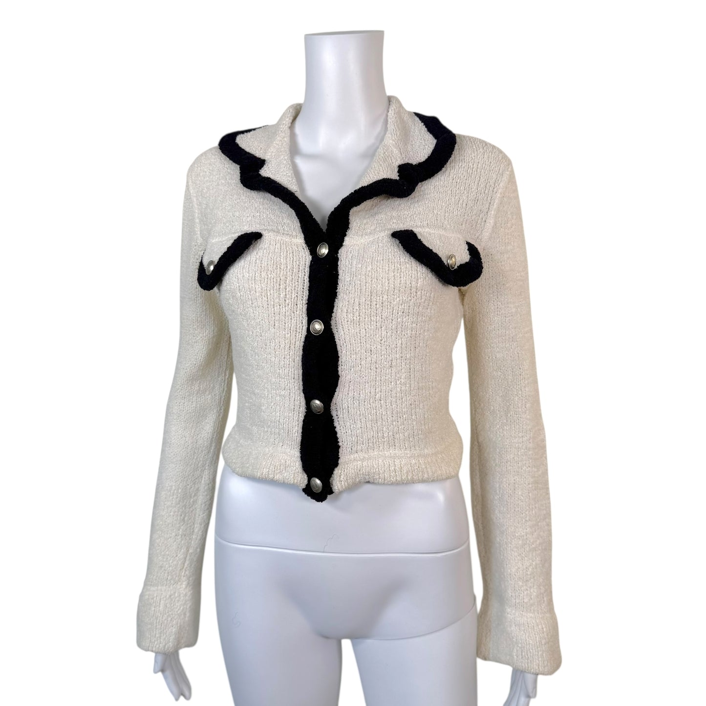 Gucci by Tom Ford 1995 Black & White Vintage Cardigan - Outfit Repeater