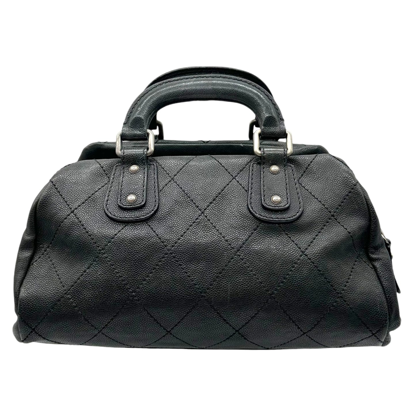 Chanel Black Caviar Matelasse Bowler Bag 2005-06