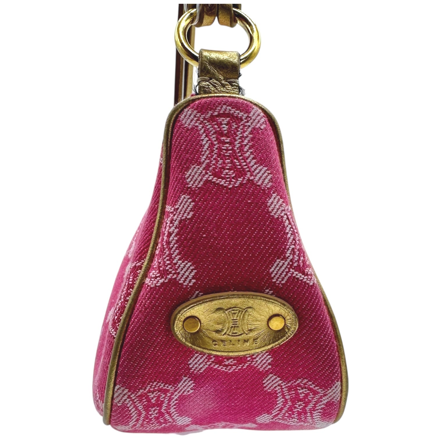 Celine Pink Denim Monogram Pochette Bag - Outfit Repeater
