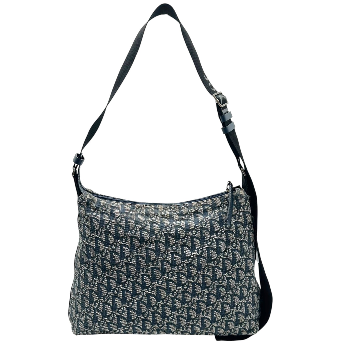Christian Dior Navy Trotter Monogram Satchel Bag