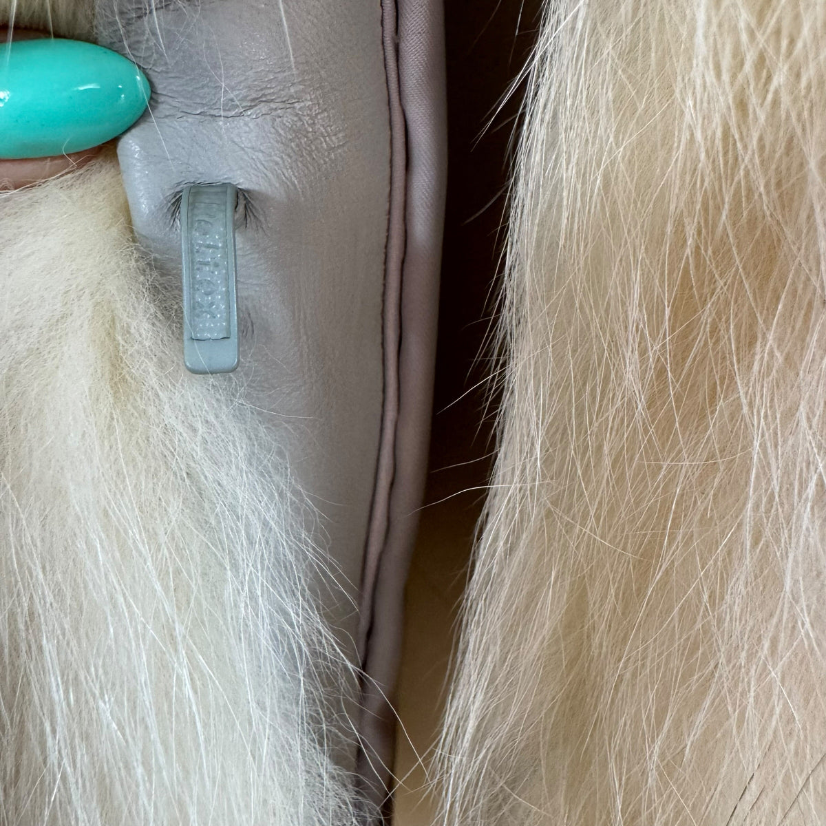 Saga Fox White Striped Fox Fur Coat