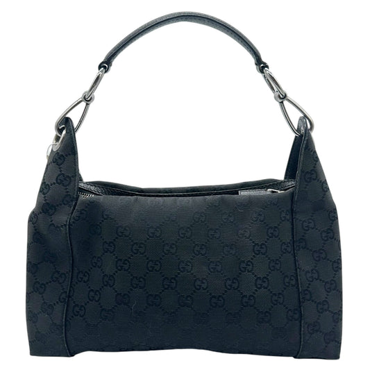 Gucci Black Monogram Canvas Shoulder Bag