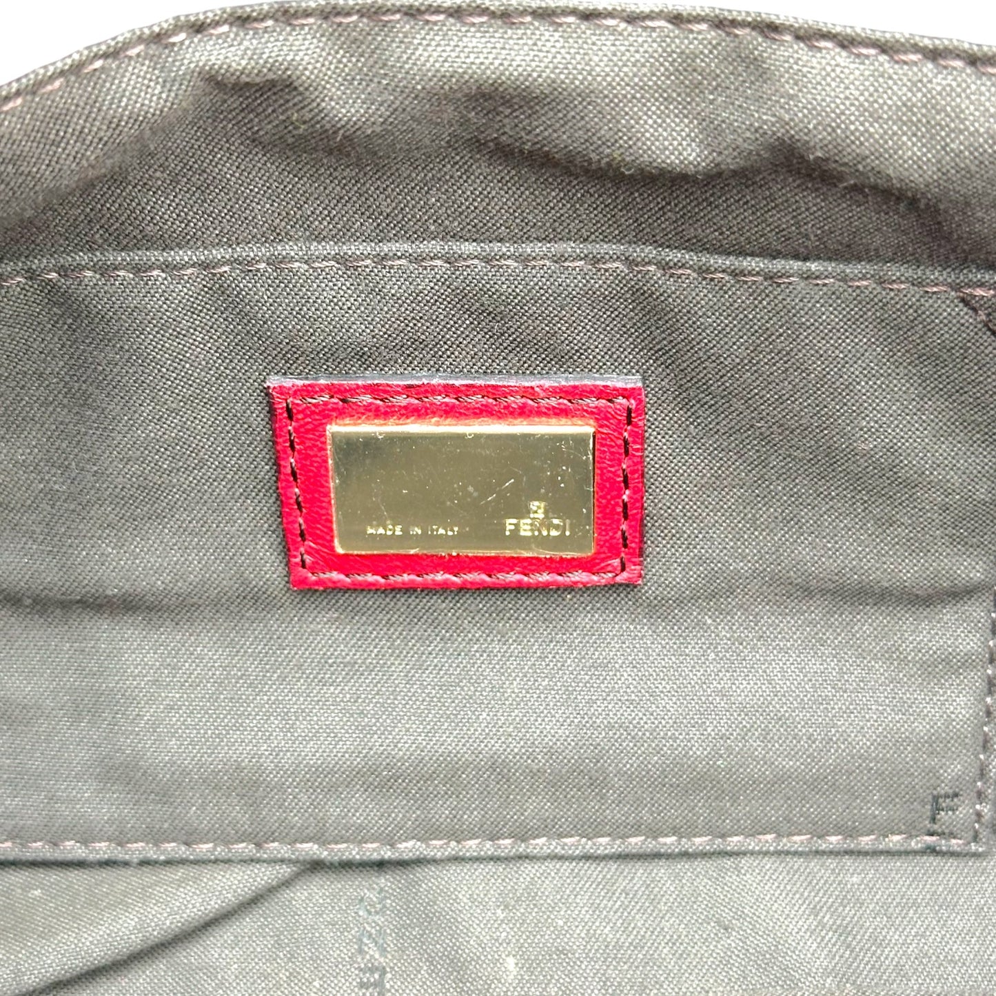 Fendi Burgundy Leather Small Chef Shoulder Bag