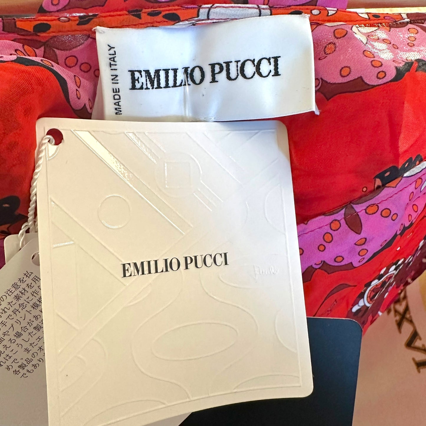 Emilio Pucci Pink & Red Floral Print Sheer Silk Mini Dress NEW