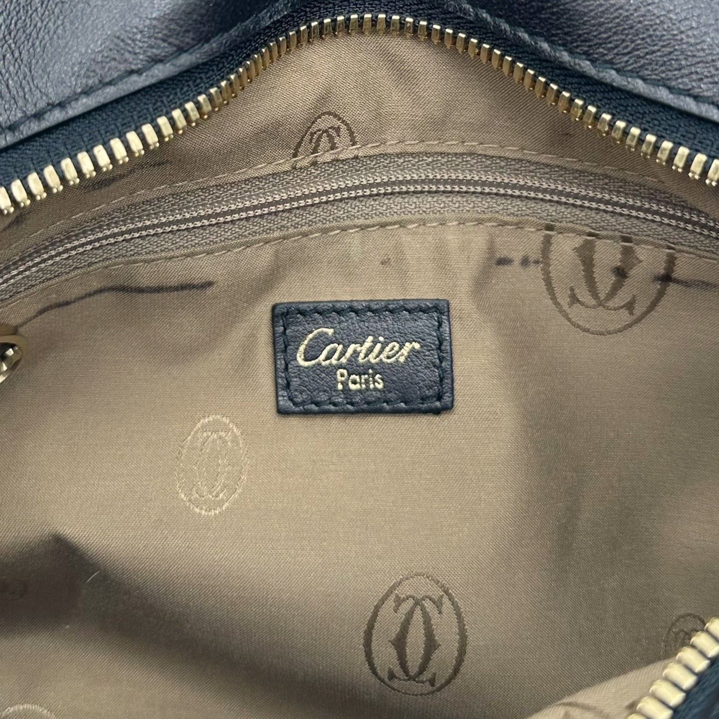 Cartier Zebra Print Ponyhair Marcello Shoulder Bag