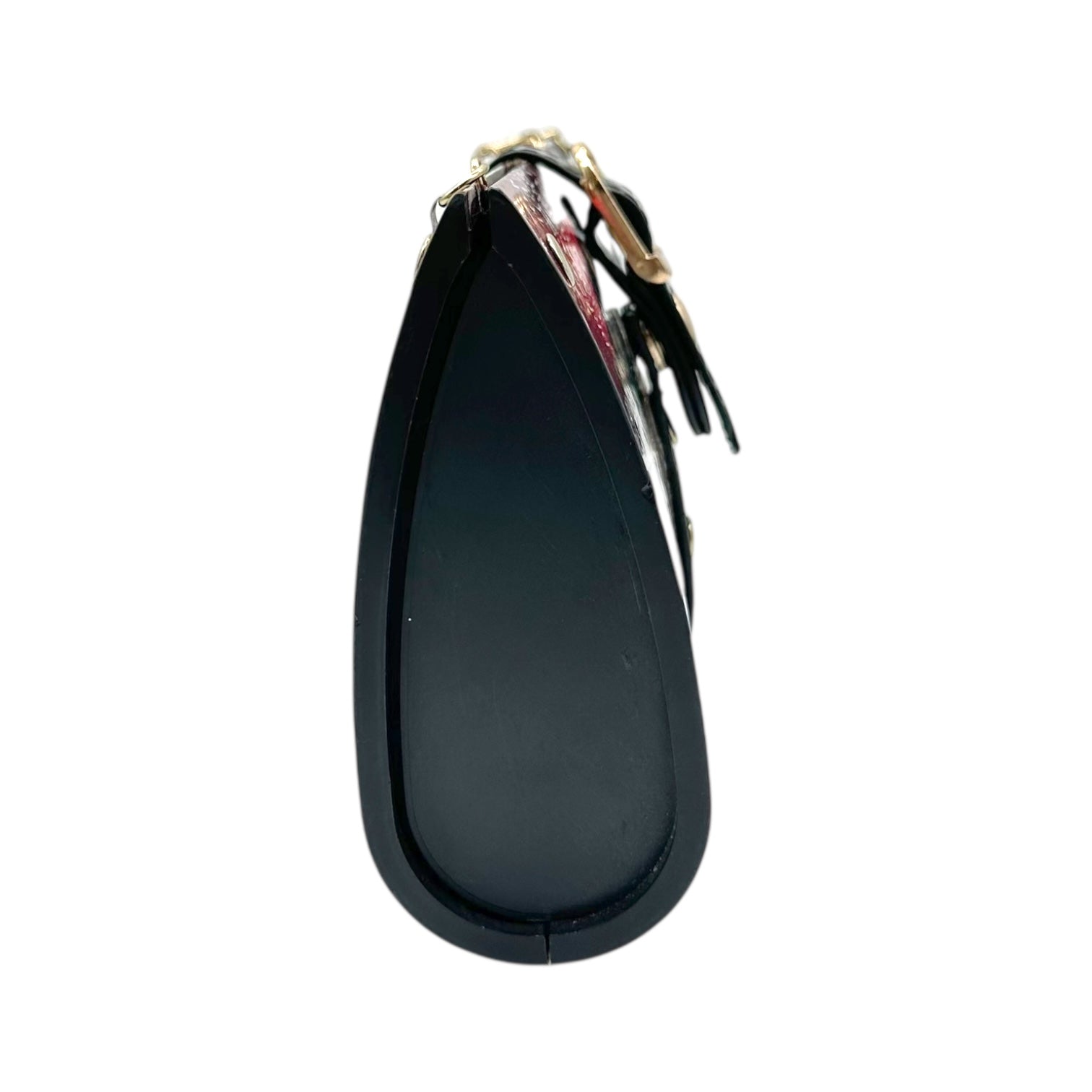 Olivia Miller Magazine Clutch Bag Black Faux Leather