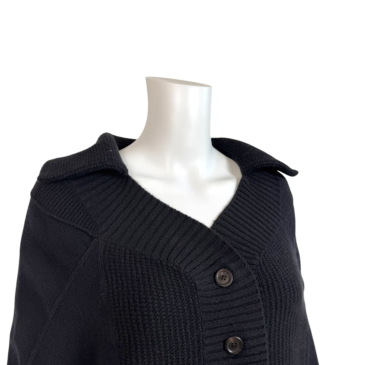 Louis Vuitton Black Wool Cashmere Cardigan Sweater