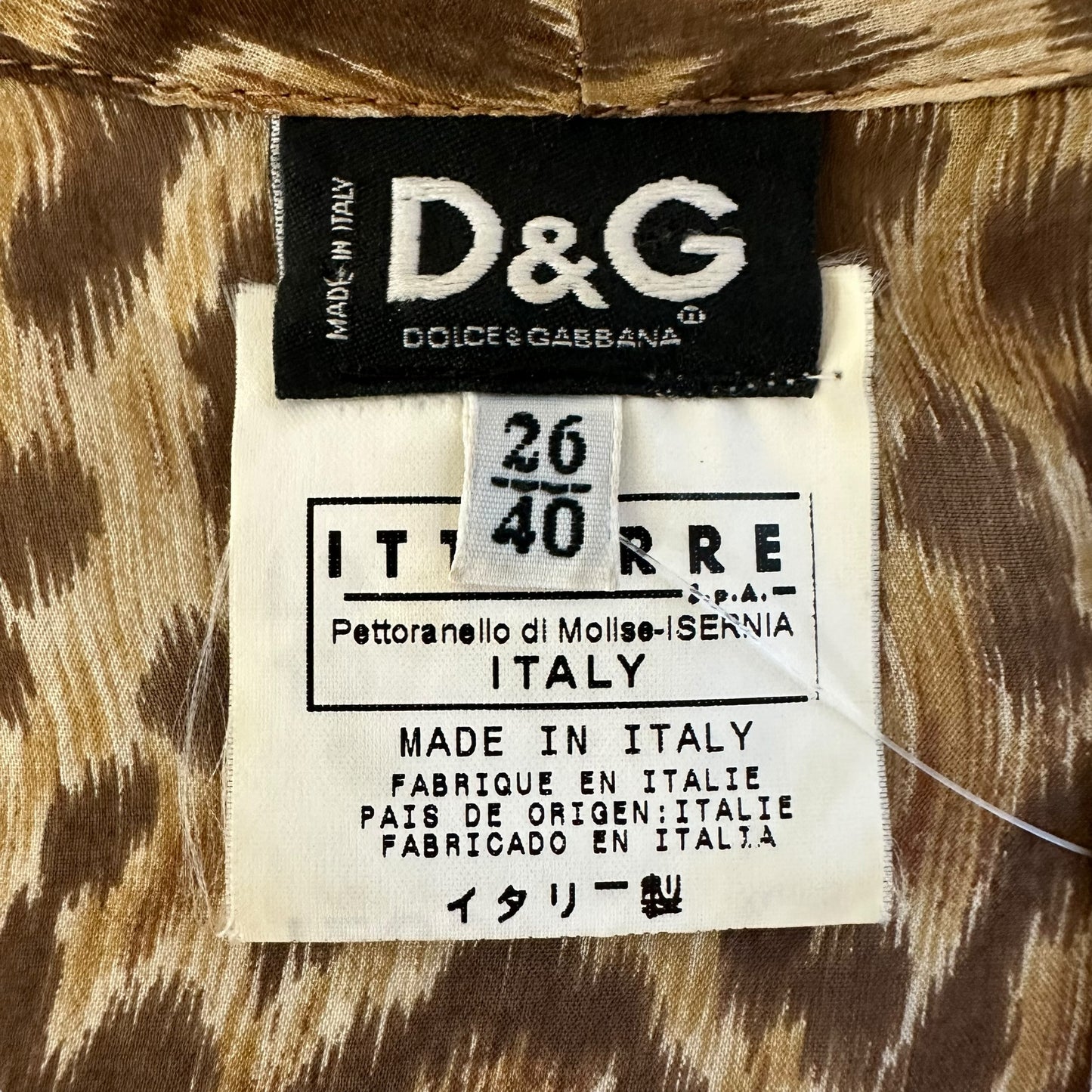 D&G Dolce & Gabbana Leopard Semi-Sheer Silk Blouse