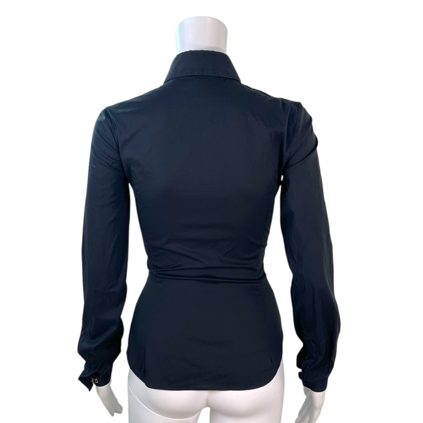 D&G Dolce & Gabbana Black Hook & Eye Blouse