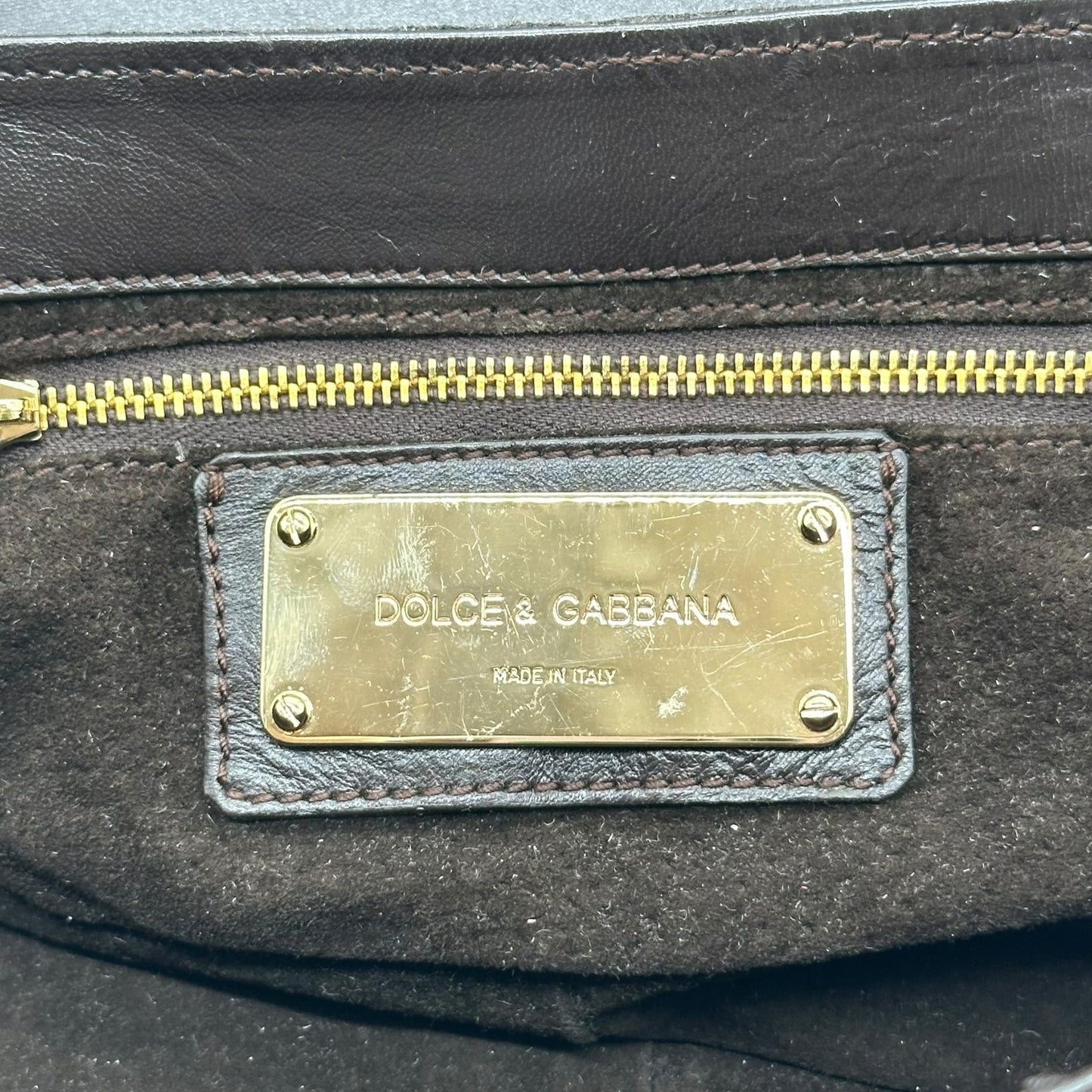 Dolce & Gabbana Brown Python East West Shoulder Bag