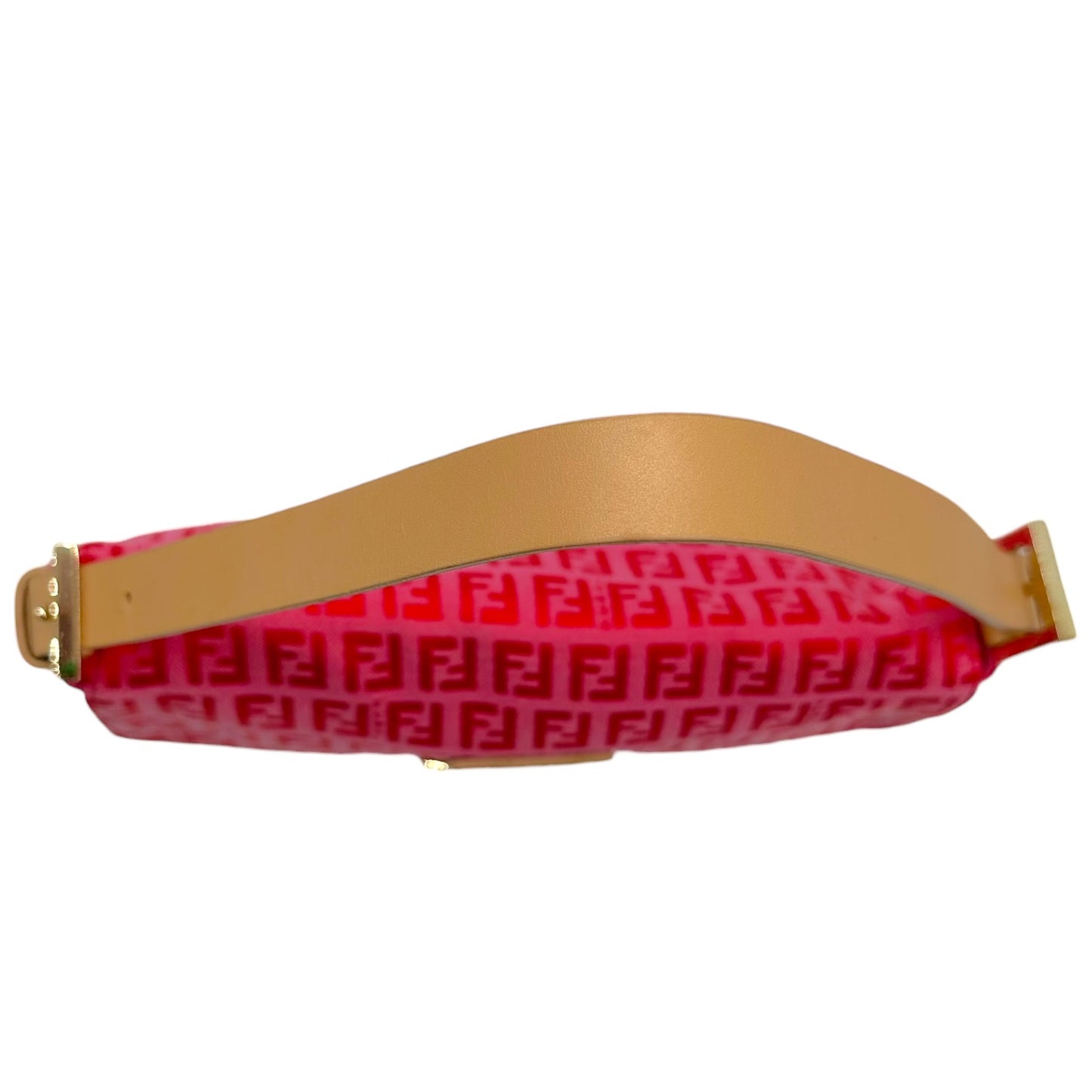 Fendi Baguette Bag Pink Red Zucchino Monogram
