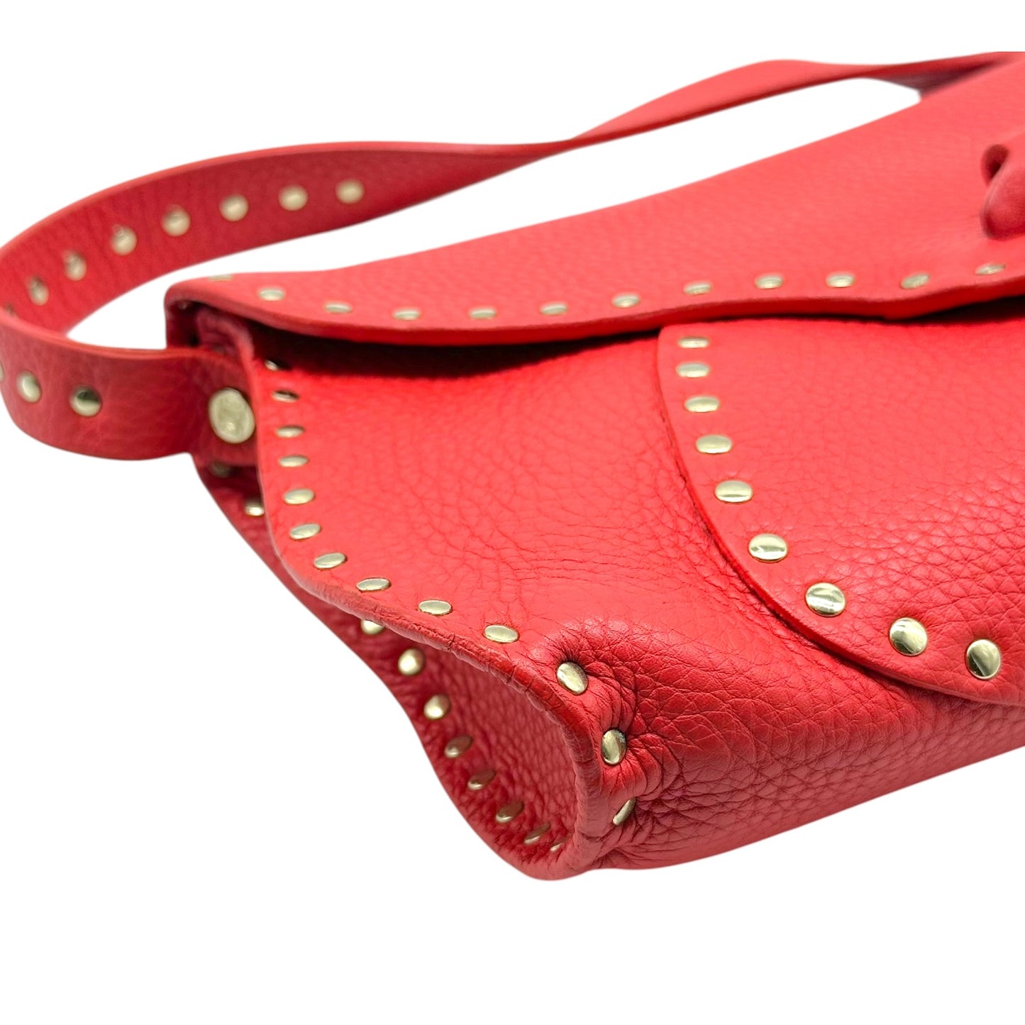 Celine Blood Orange Studded Shoulder Bag