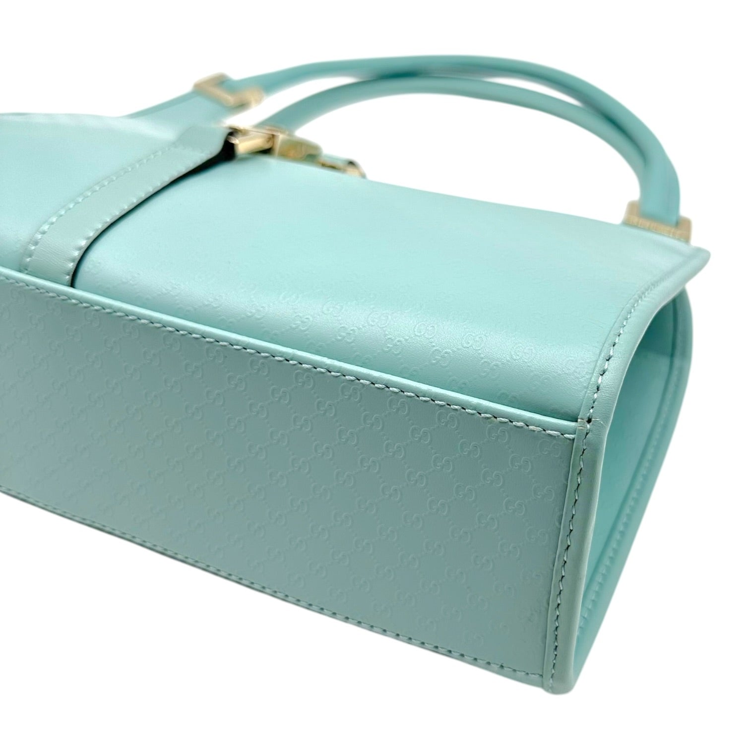 Gucci Mini Jackie Bag Light Blue Monogram Leather