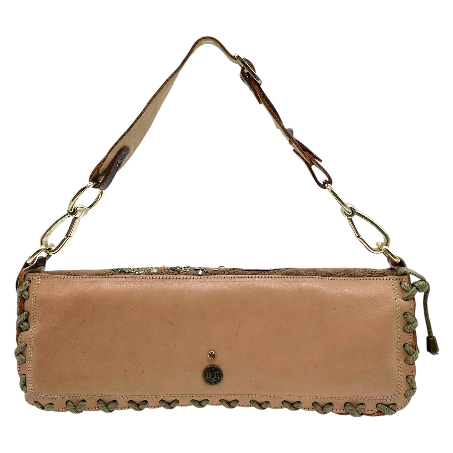 Bracher Emden Rhinestone Patchwork East West Shoulder Bag