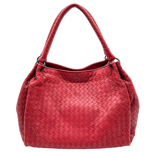 Bottega Veneta Red Intrecciato Parachute Bag