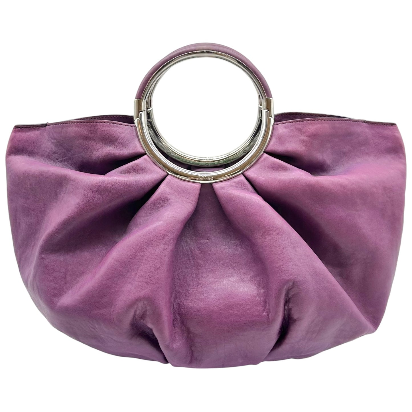 Christian Dior 2008 Purple Leather Babe Metal Top-Handle Handbag