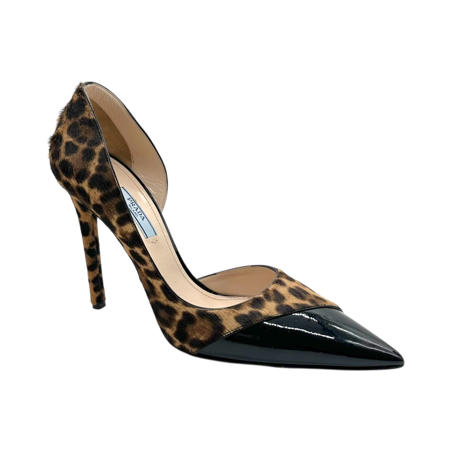 Prada Leopard Print Ponyhair Heels