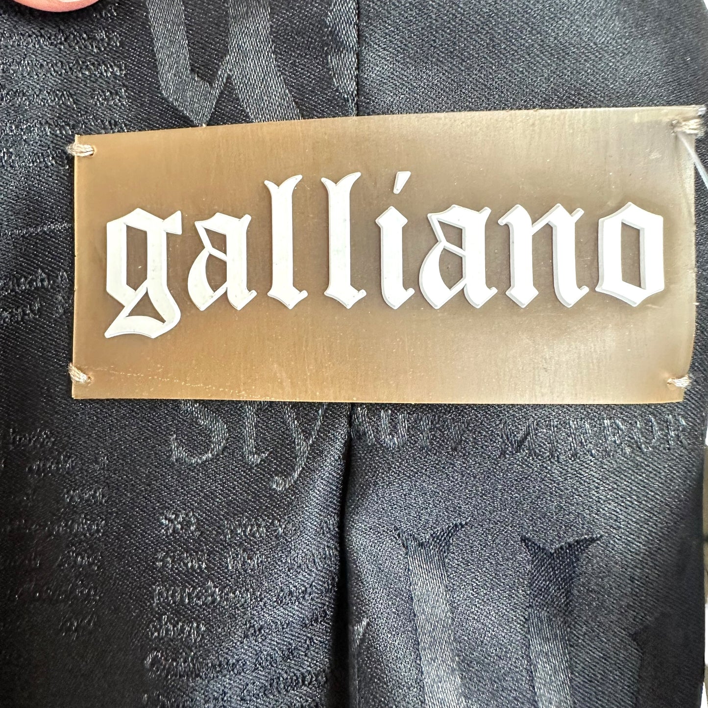 Galliano Black Leather Cropped Moto Jacket