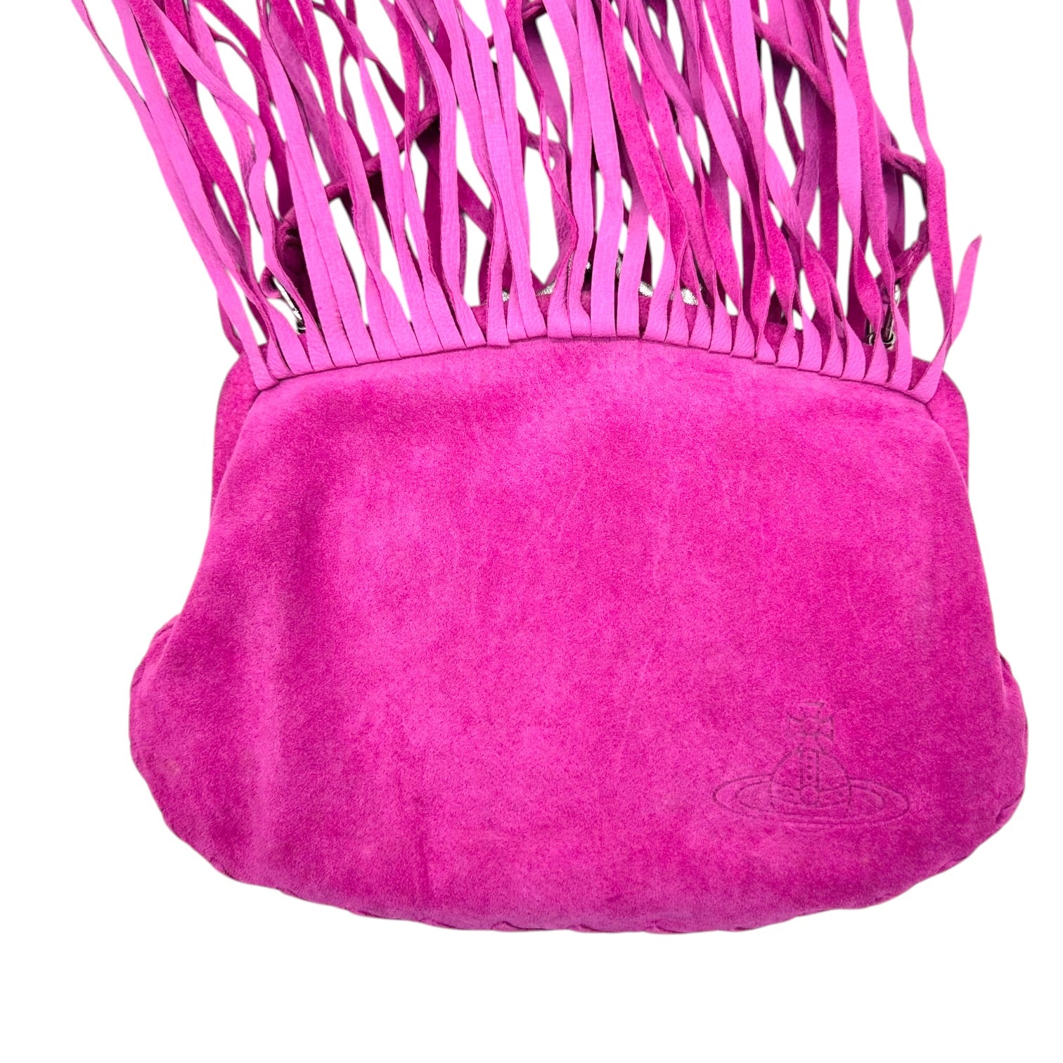 Vivienne Westwood Pink Suede Fringe Handbag