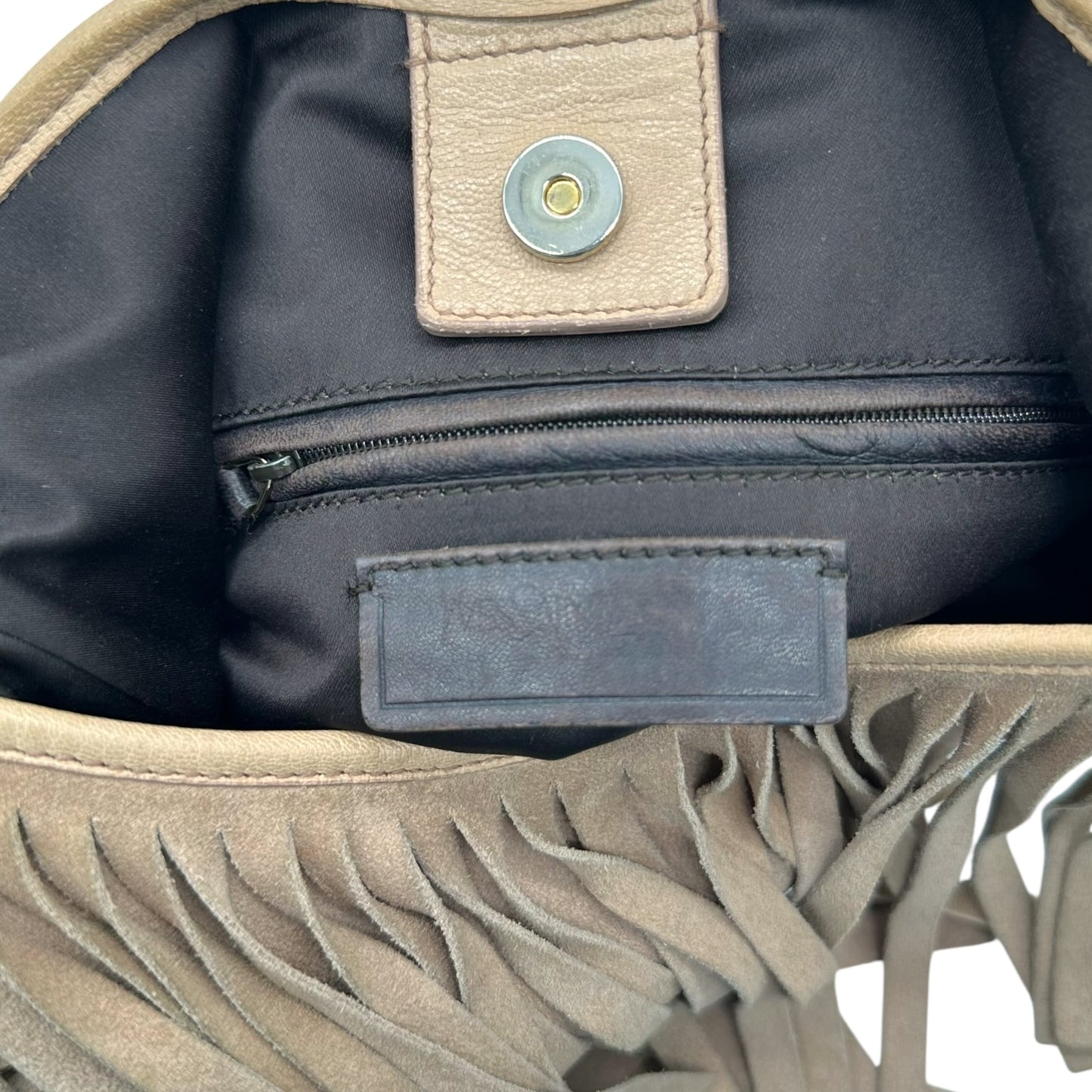 Yves Saint Laurent by Tom Ford Tan Suede Fringe Shoulder Bag