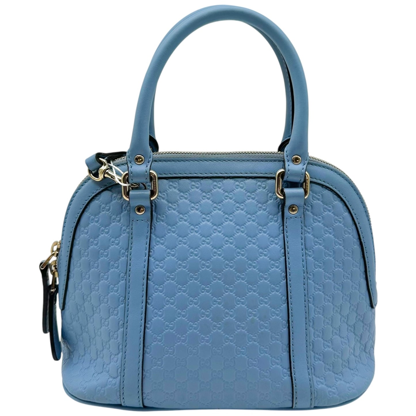 Gucci Light Blue Embossed Guccissima Monogram 2-Way Mini Bag