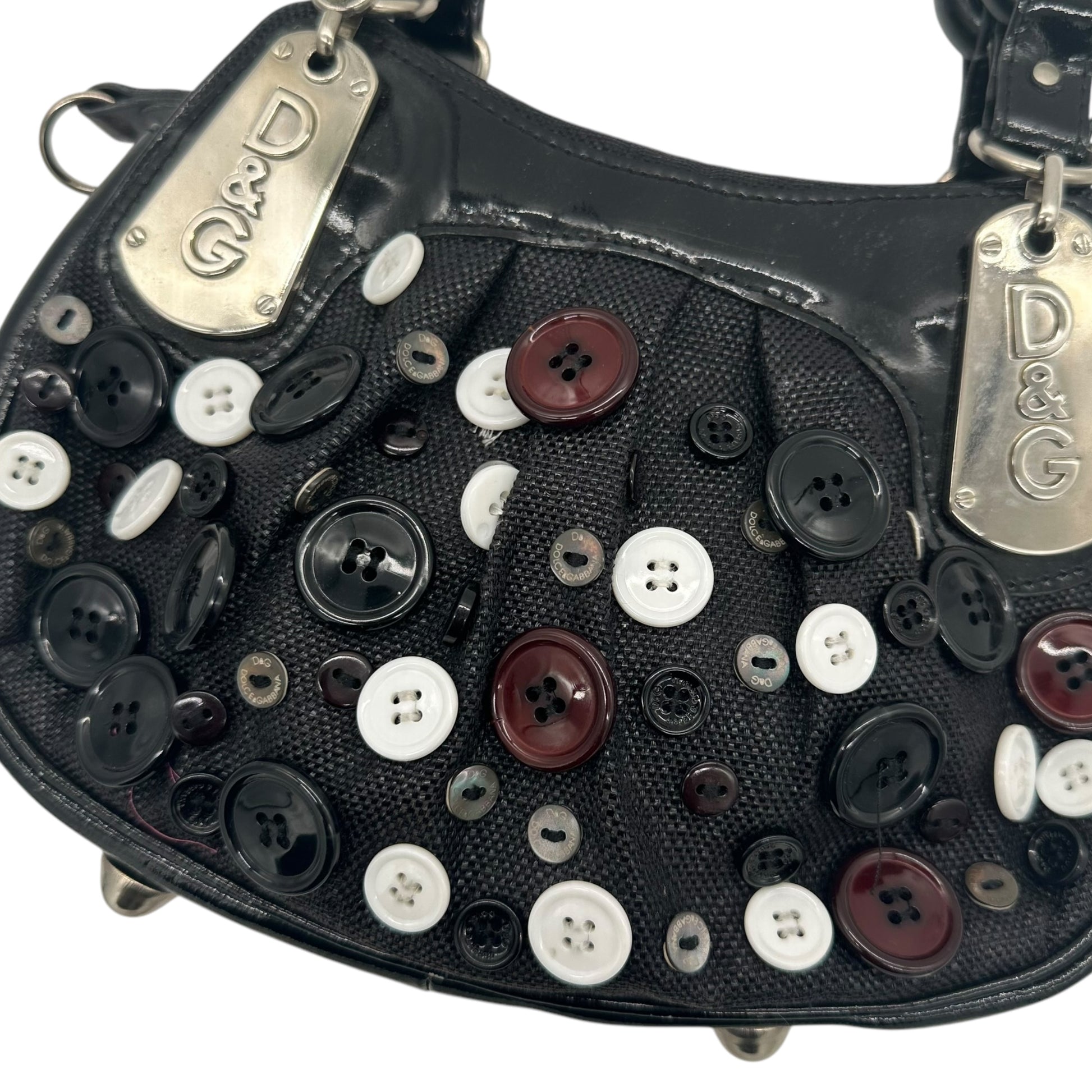D&G Dolce & Gabbana Button Embellished 2-Way Mini Bag - Outfit Repeater
