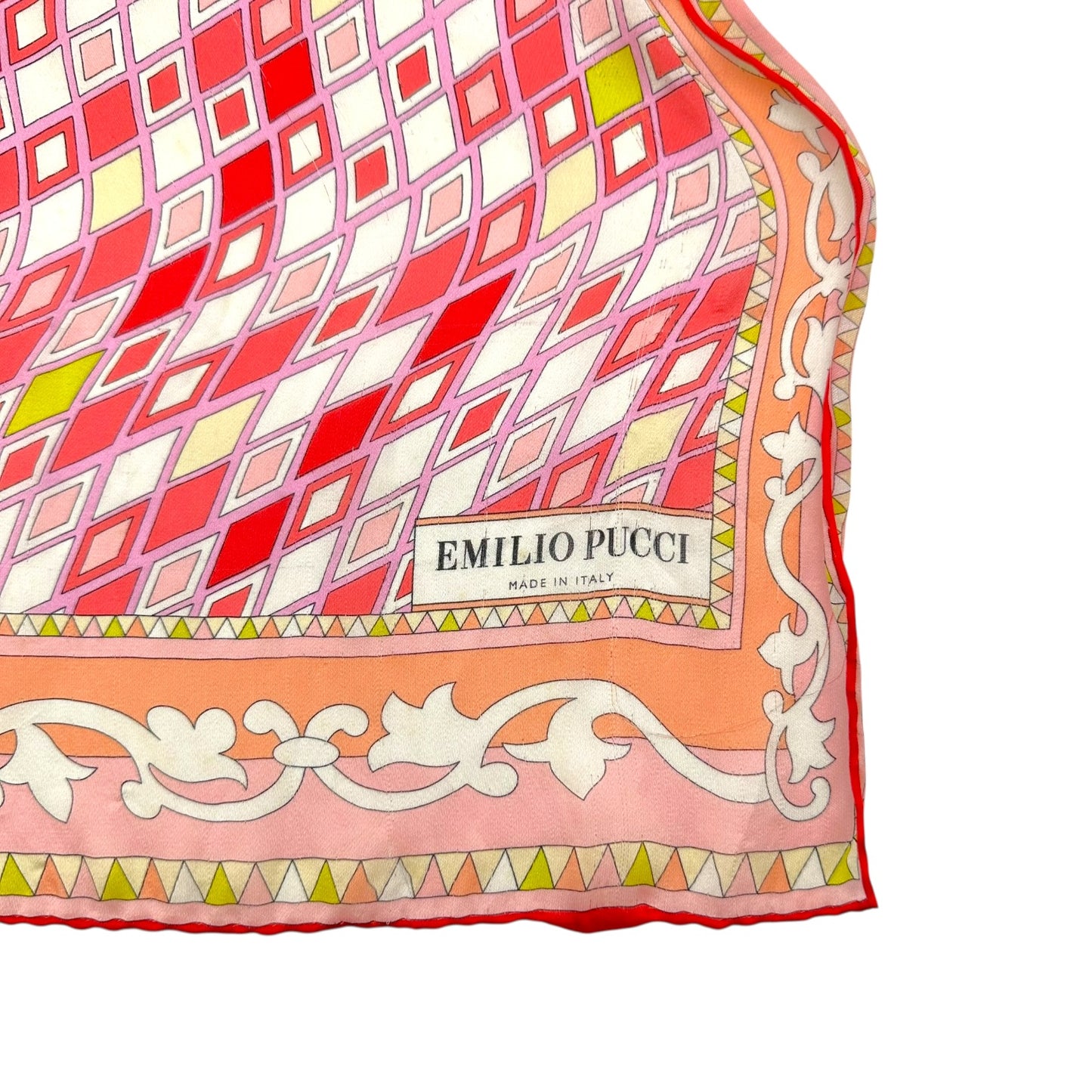 Emilio Pucci Pink & Yellow Floral Printed Sarong Scarf