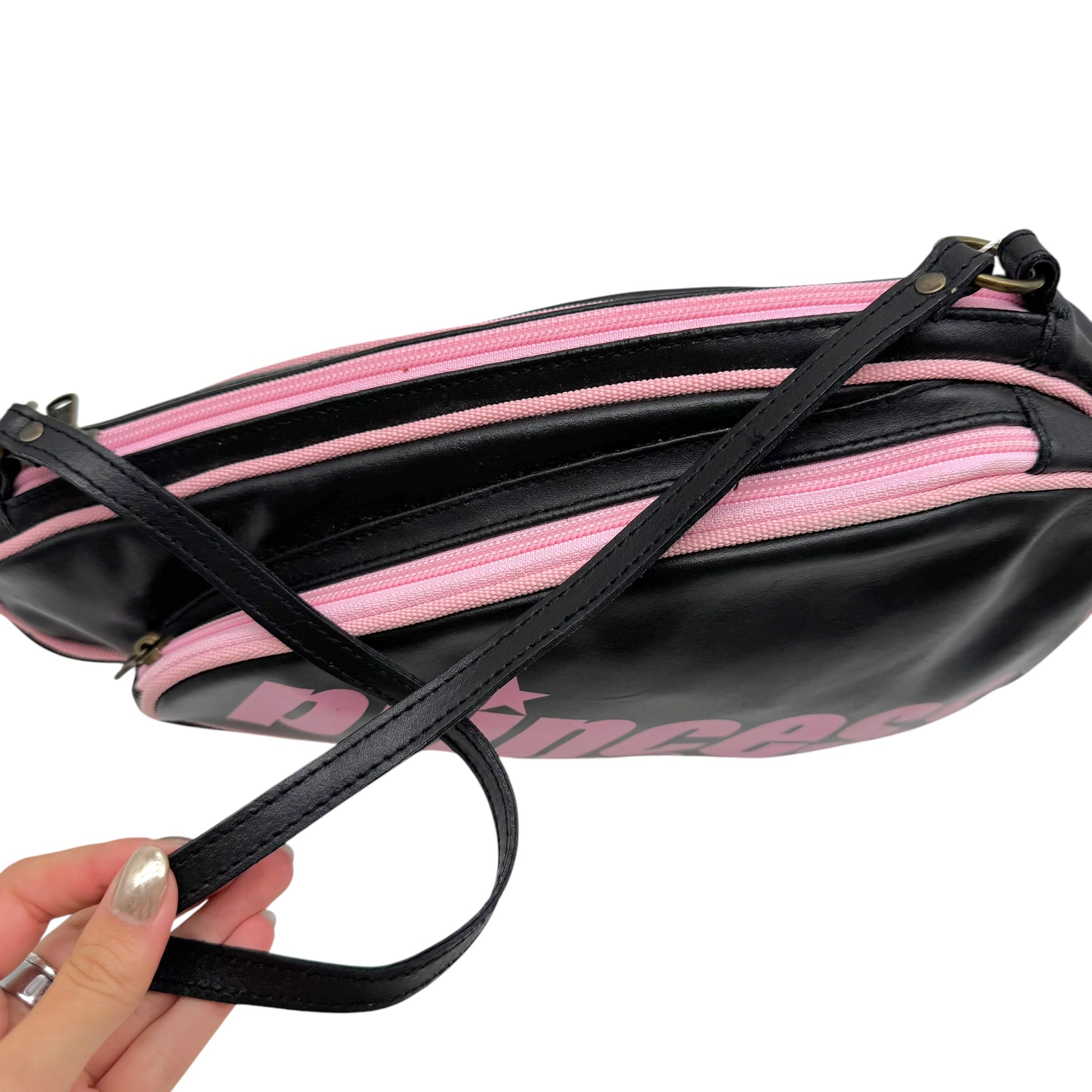 Dolce & Gabbana Pink Black Tennis Style Shoulder Bag