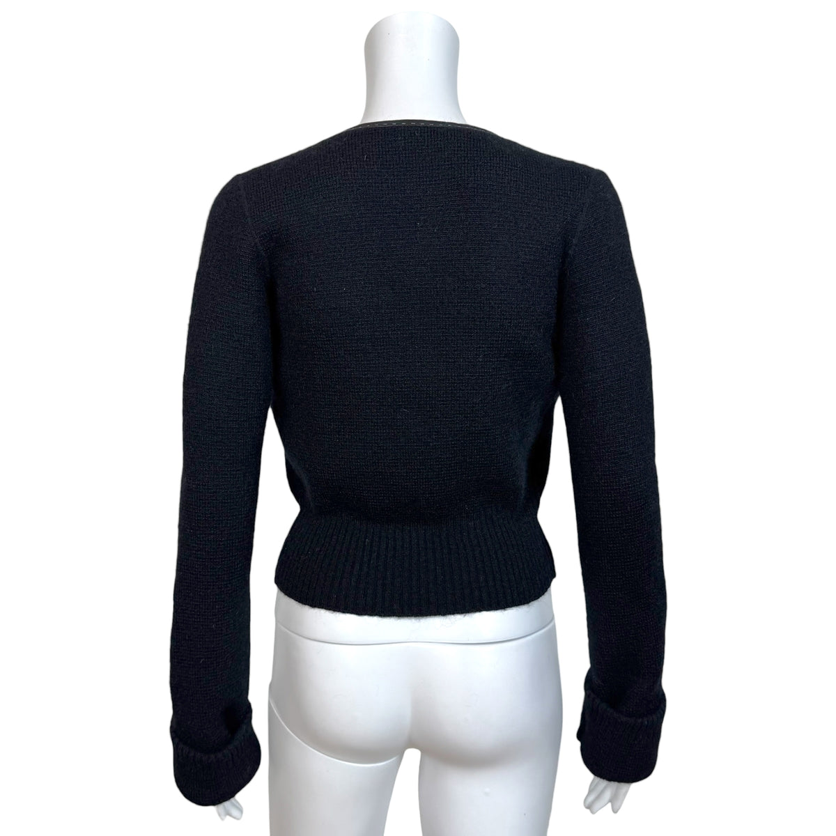 Dsqaured2 Black Wool & Leather Toggle Cardigan
