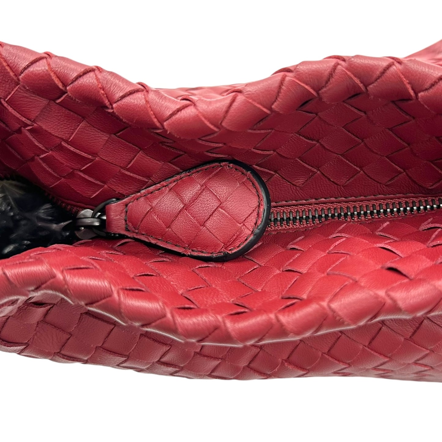 Bottega Veneta Dark Red Intrecciato 2-Way Hobo Bag