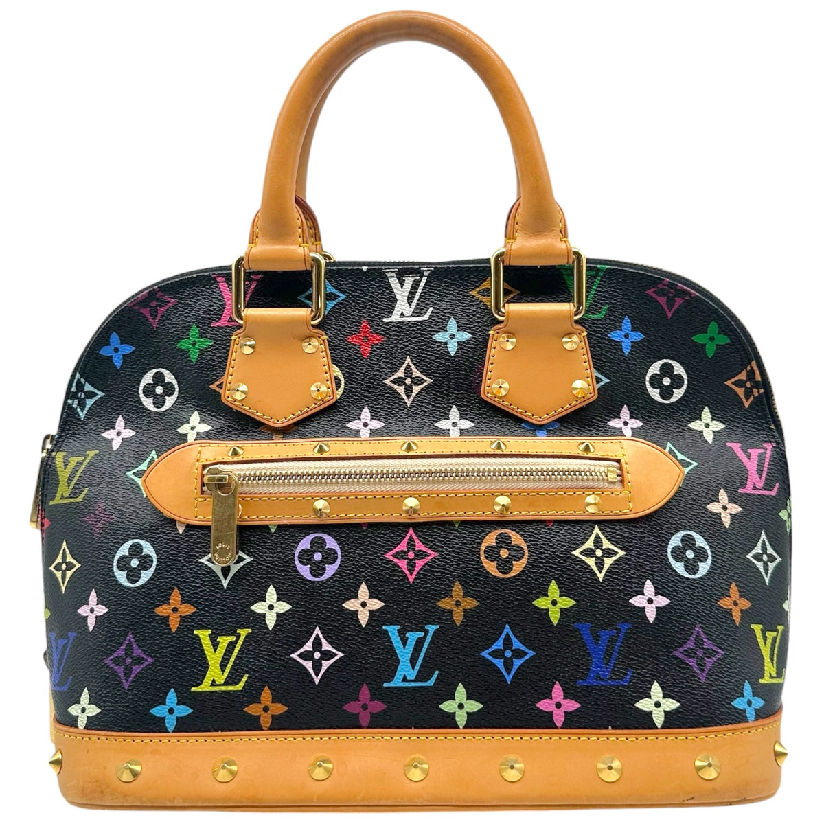 Louis Vuitton Black Multicolor Alma PM Bag