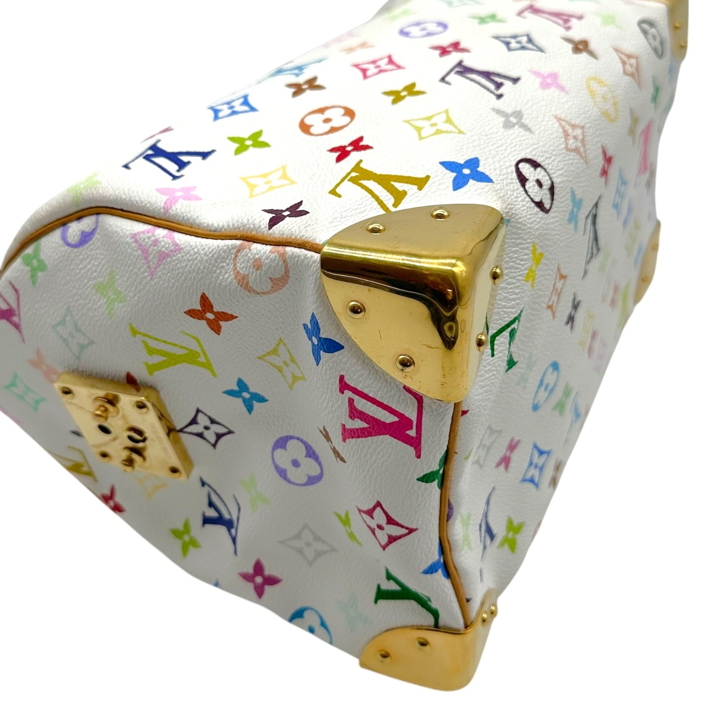 Louis Vuitton White Murakami Multicolor Speedy 30 Bag