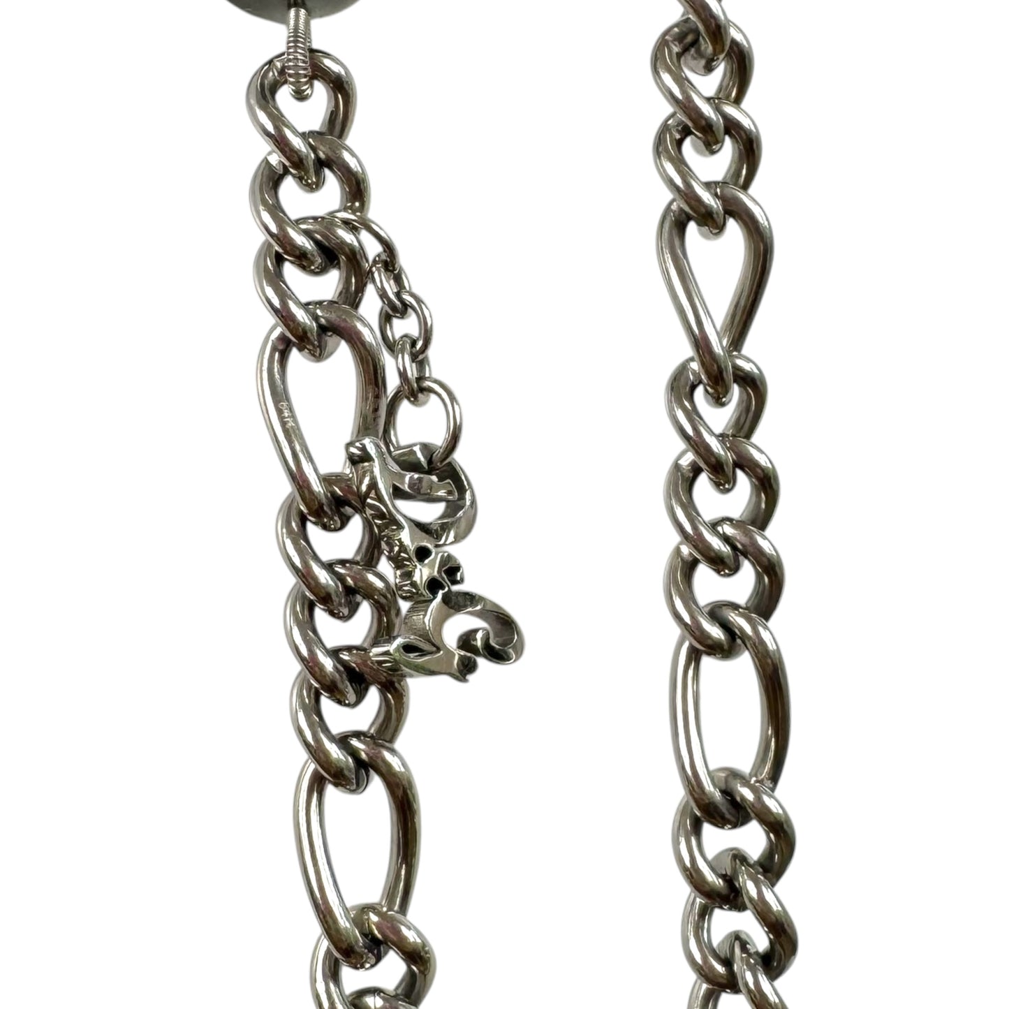 D&G Dolce & Gabbana Silver Pearl & Chain Wrap Necklace