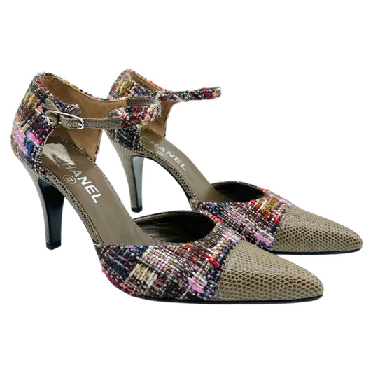 Chanel Multicolor Lizard & Tweed D-Orsay Pumps - Outfit Repeater