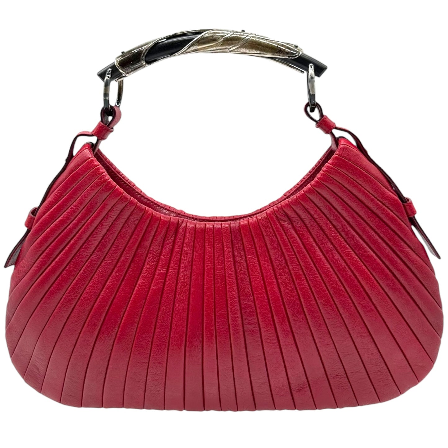 Yves Saint Laurent by Tom Ford Red Leather Logo Handle Mombasa Bag