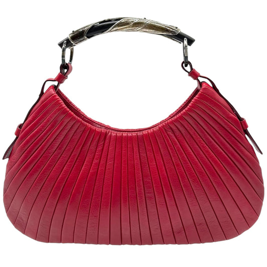 Yves Saint Laurent by Tom Ford Red Leather Logo Handle Mombasa Bag