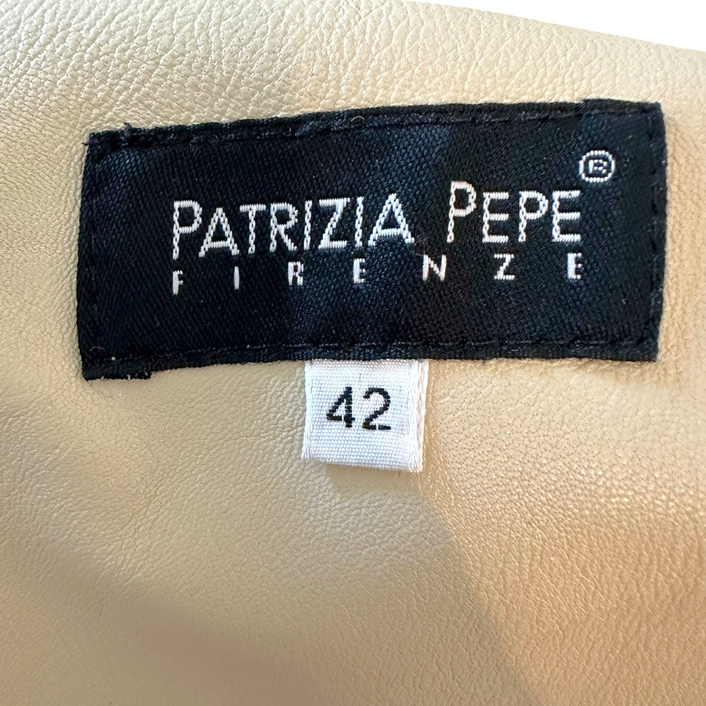 Patrizia Pepe Ivory & Beige Shearling Fur & Suede Coat