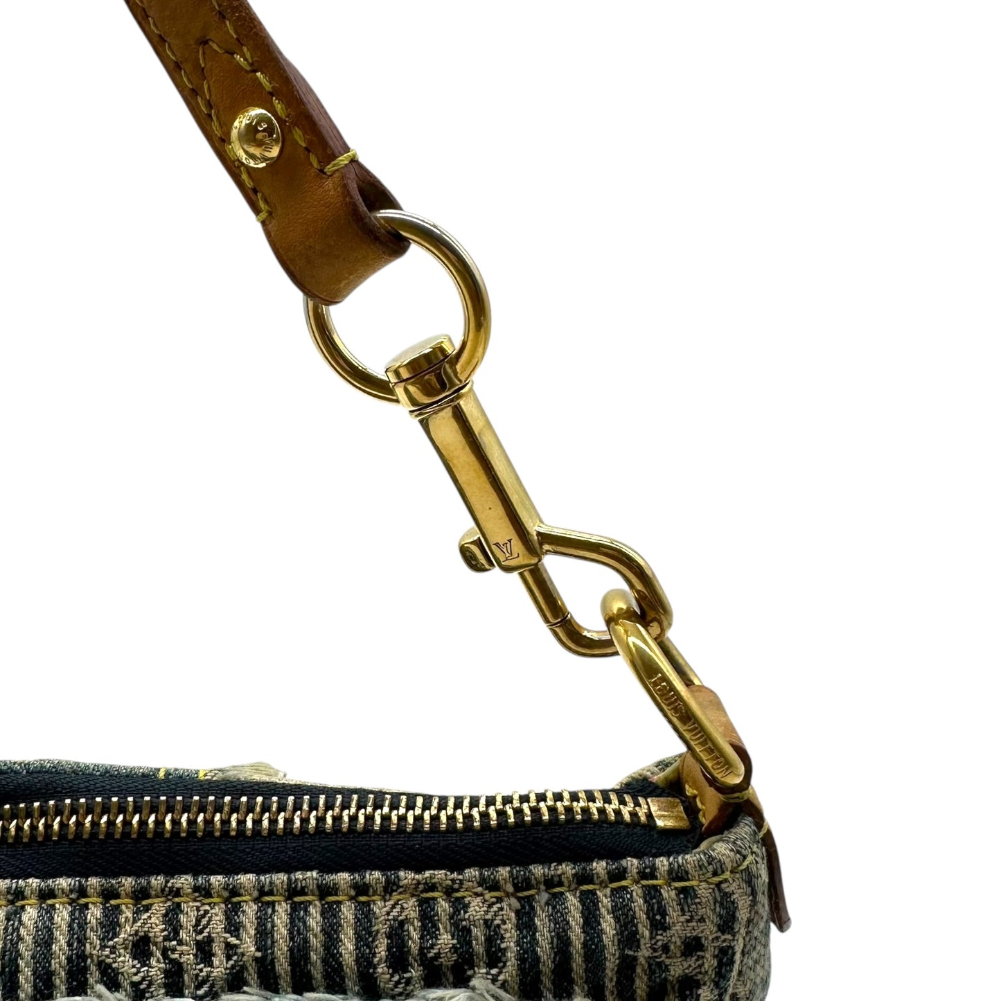 Louis Vuitton Denim Patchwork Pochette Bag
