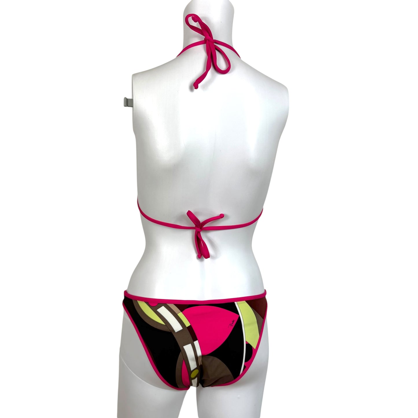 Emilio Pucci Pink & Brown Printed Bikini Set NEW