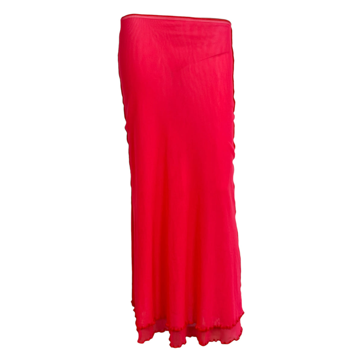 Jean Paul Gaultier Neon Pink Mesh Maxi Skirt