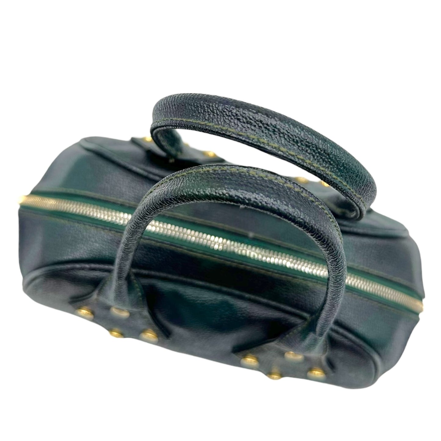 Vivienne Westwood Derby Handbag Green Navy Tartan Print