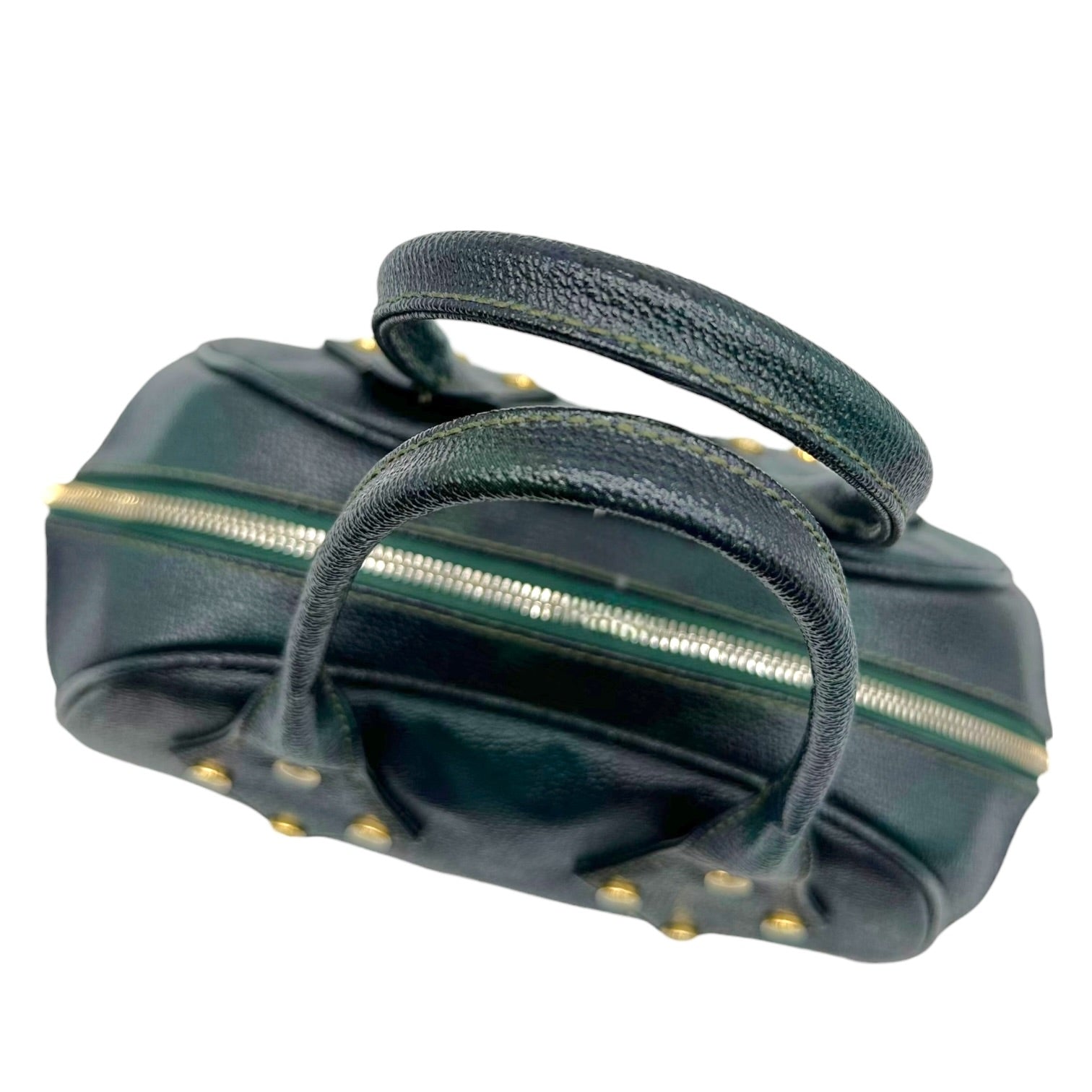 Vivienne Westwood Derby Handbag Green Navy Tartan Print