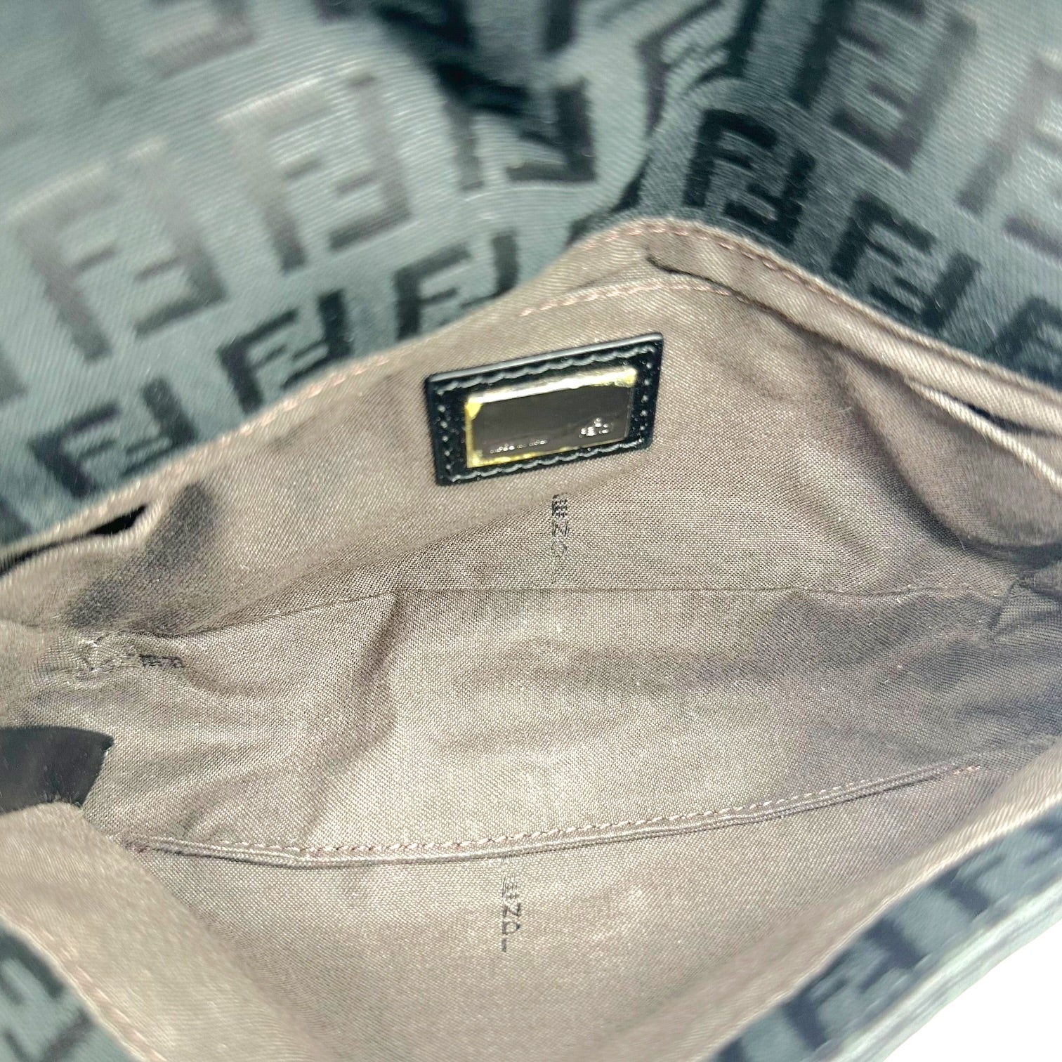Fendi Mini Shoulder Bag Black Zucchino Monogram