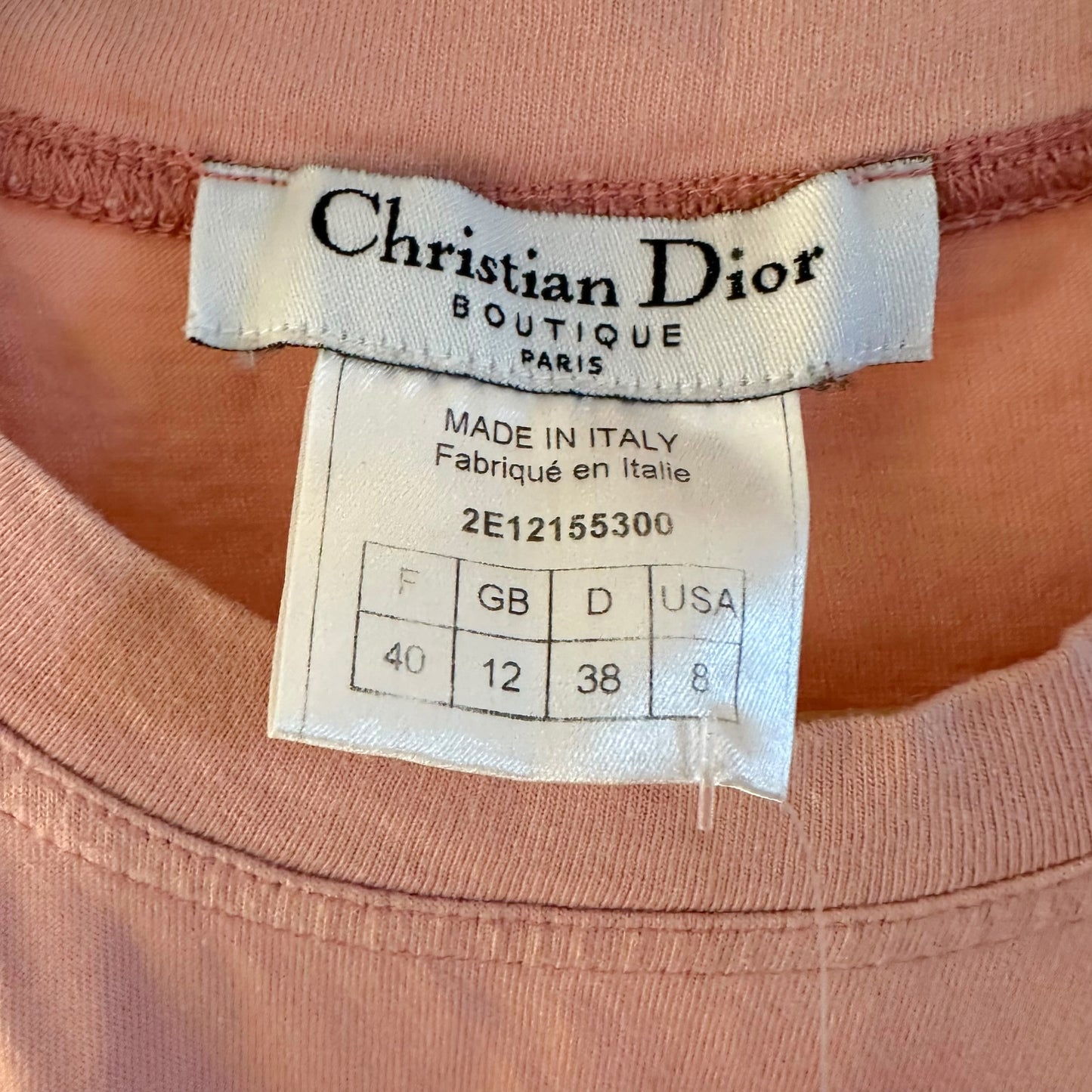 Christian Dior S/S 2002 Pink & Yellow J'Adore Dior Tank Top
