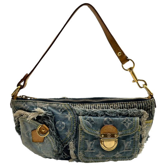 Louis Vuitton Denim Patchwork Pochette Bag