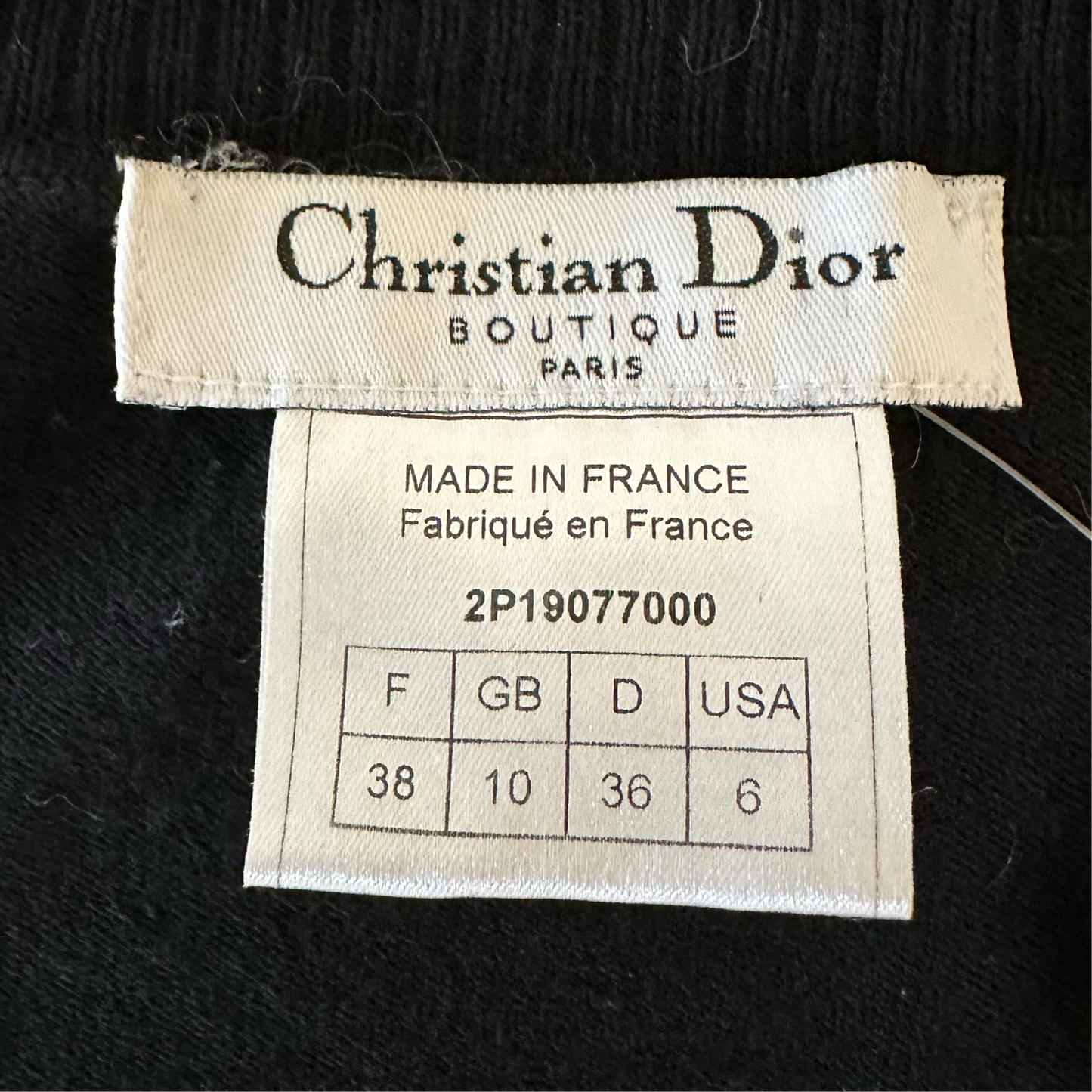 Christian Dior S/S 2002 Black Knit Cardigan