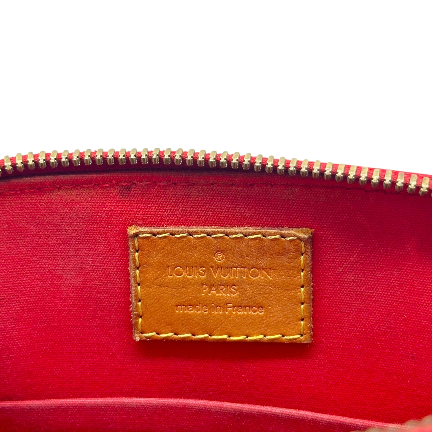 Louis Vuitton Red Vernis Alma BB 2-Way Bag