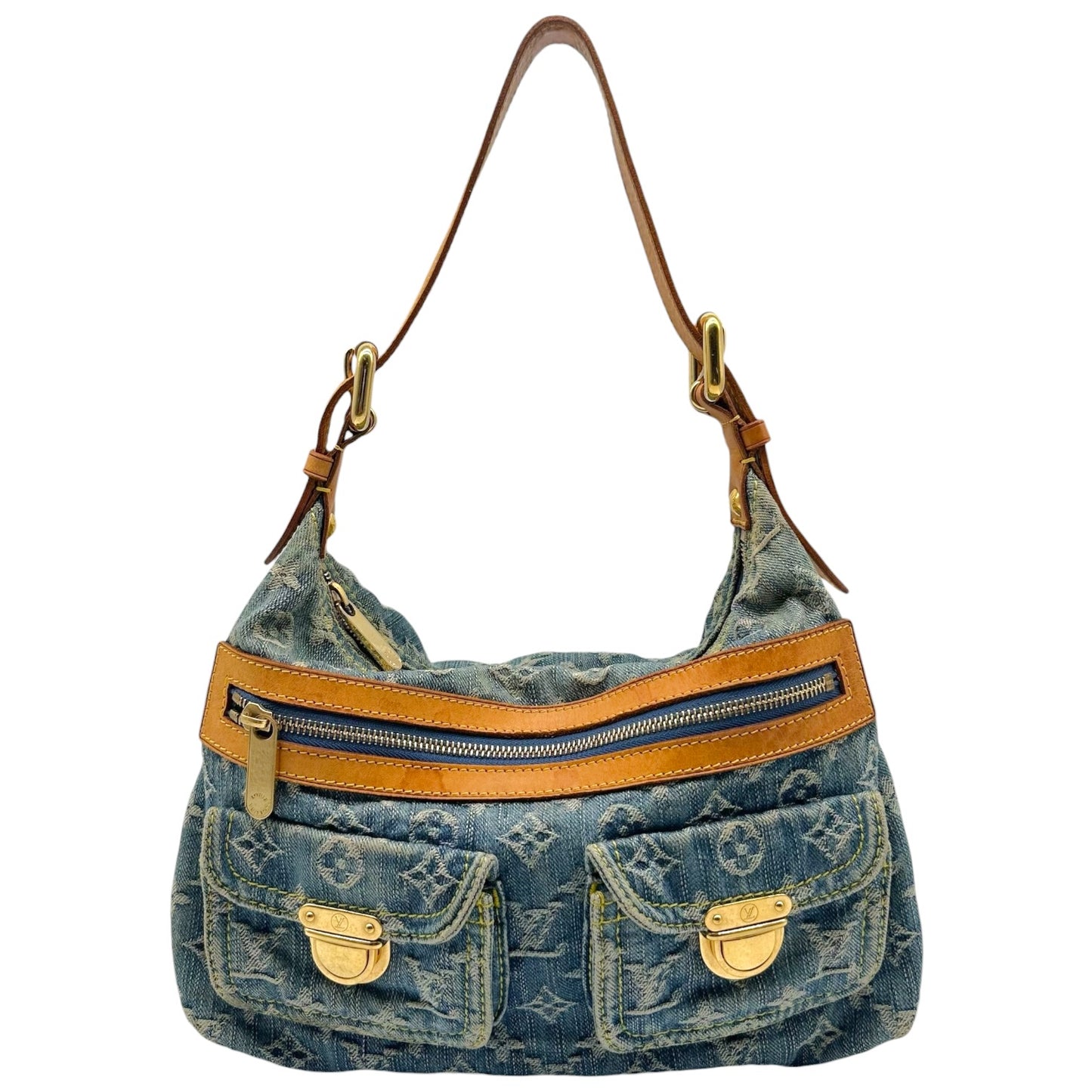 Louis Vuitton Blue Denim Baggy PM 2-Way Bag