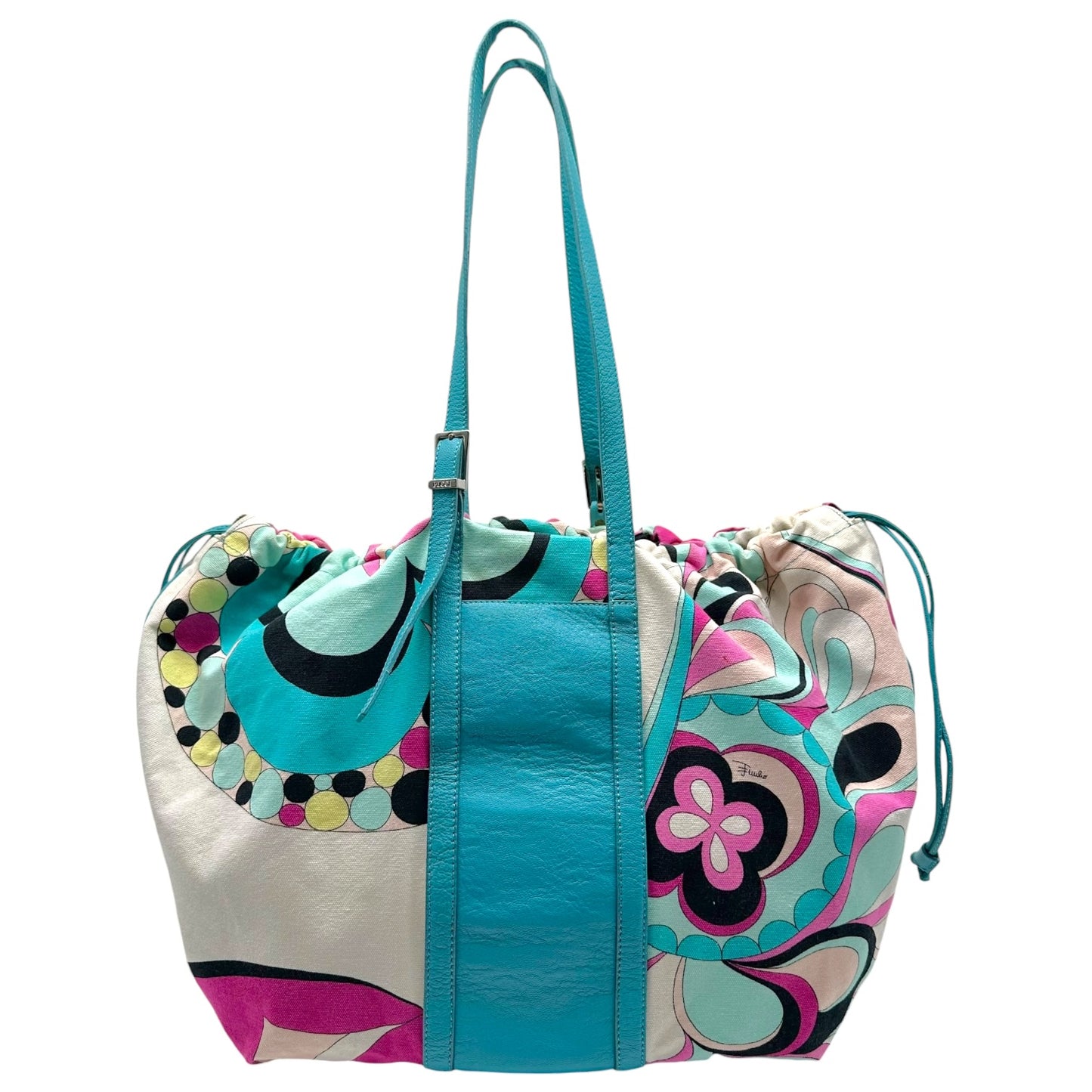 Emilio Pucci Multicolor Printed Drawstring Tote Bag